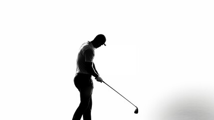 Naklejka premium Out door golf playing in Spring.