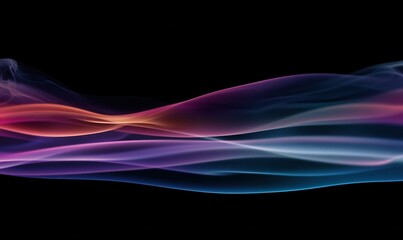 Fototapeta premium Abstract close-up of colorful smoke rising in a dark background, vibrant hues blending smoothly with soft lighting, artistic and dynamic composition