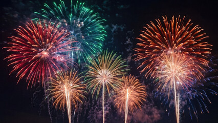 fireworks in the night sky