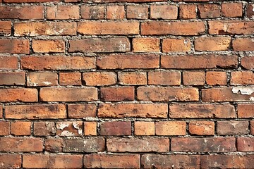 Obraz premium A full frame image of a red brick wall.