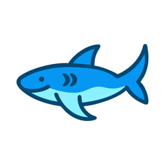 Ocean wildlife shark icon