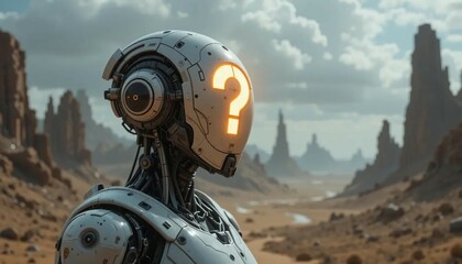 question mark robot art robot no background, robot abstract  robot background