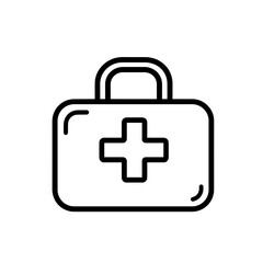 Fototapeta premium First aid kit icon on white background