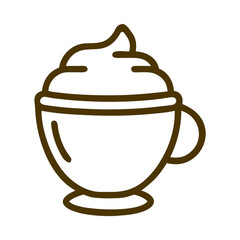 Coffee culture whipped cup icon
