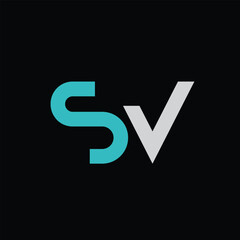 Initial Letter SV logo Design Outstanding Creative Modern Symbol  Sign