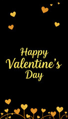 Valentine's Day card design. Illustration with oil paint. Pattern for printing on wall decorations, covers, wallpapers