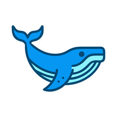 Ocean wildlife whale icon