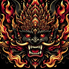 Fototapeta premium abstract background with a tattoo