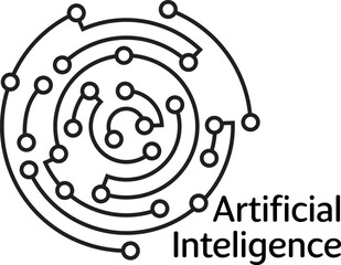 computer electronics AI circle symbol
