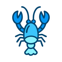 Ocean wildlife lobster icon