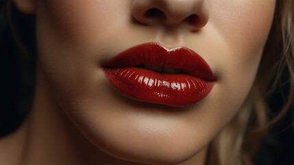 Fototapeta premium close up of a woman lips