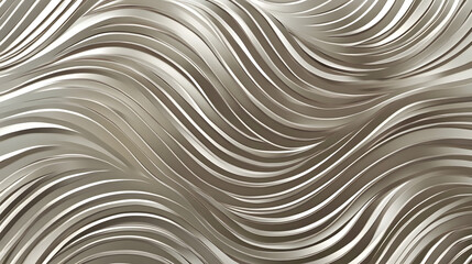 Art Deco Wallpaper with Intricate Platinum Wave Patterns