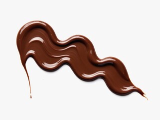 Chocolate swirl on a white background