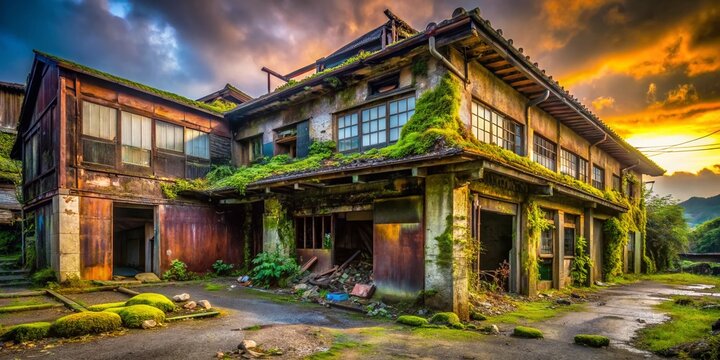 Urban Exploration Mie Japan: Abandoned Building, OSM Map Points, Cityscape Photography