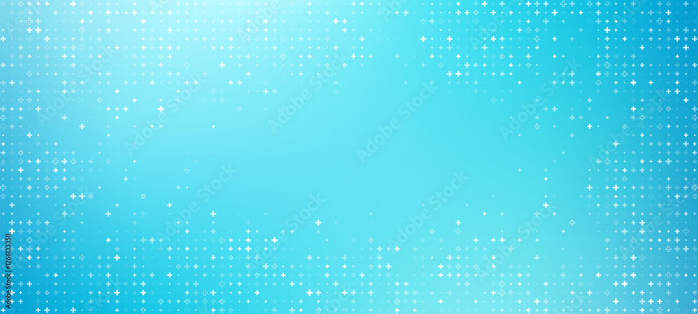 Aufkleber abstract light blue medical background. minimalistic random pattern banner. vector illustration. for