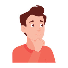 Person thinking adult man