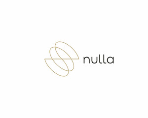 Linear logo from rotating elements. Creative S letter logotype.  illustration.