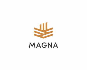 Abstract shop logo design. Premium arrow sign. Creative vessel yacht sailboat logotype.  illustration.