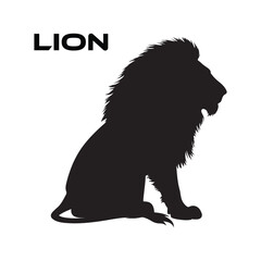 lion silhouette vector