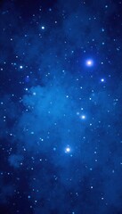 Fototapeta premium Abstract blue background with scattered stars in a night sky, cosmic, stars, space