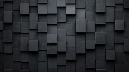 Explore a sleek dark backdrop composed of tiny squares, showcasing a modern flat design with textured elements.