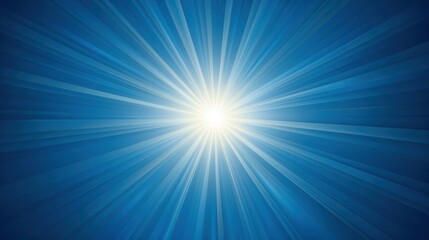 Fototapeta premium A stunning starburst effect radiates from a bright white sun, creating a mesmerizing display of light and warmth.