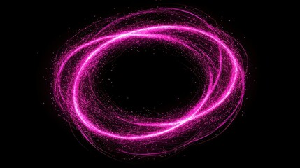 Pink glowing light trails swirl, creating a magical and dynamic background image
