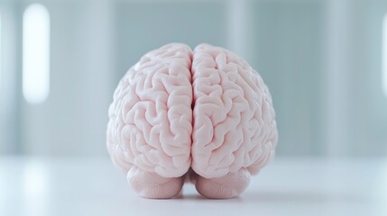 Human Brain Model on White Surface
