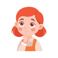 Person thinking young girl