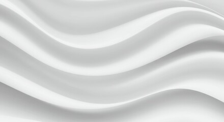 Naklejka premium Abstract waves, flowing curves, smooth gradients, minimalist design, grayscale, soft shadows, undulating lines, subtle textures, digital art, vector graphics, monochromatic, clean background, futurist