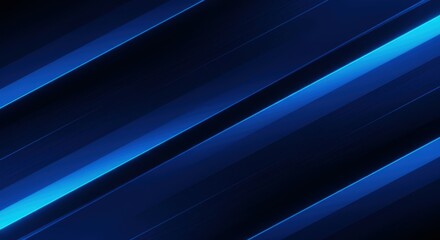 Fototapeta premium Vibrant blue light streaks, diagonal lines, glowing energy beams, abstract background, futuristic, high-tech, motion blur, dynamic composition, electric blue, deep navy backdrop, sleek, minimal, sci-f