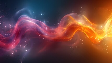 Fototapeta premium Ethereal Radiance, A Cosmic Dance of Light and Color Through Space