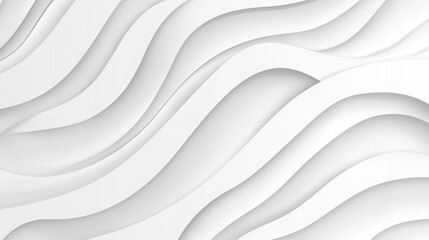 Obraz premium This abstract image features a series of smooth white waves creating a modern, minimalist design. Perfect for backgrounds and minimalist aesthetics.