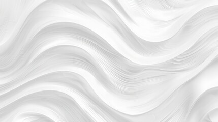 Fototapeta premium A smooth, flowing design of white waves creates an airy and modern feel, perfect for a minimalist decor or digital background.