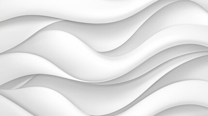 Obraz premium A smooth, abstract background showcasing flowing white waves, creating an elegant and calming effect. Perfect for modern designs.