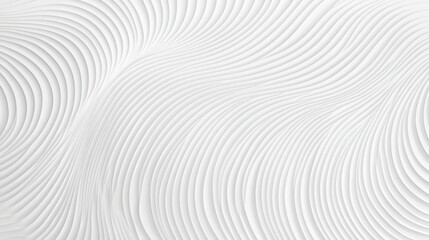 This image features a smooth, flowing wave pattern in white, creating a clean and modern aesthetic. It evokes tranquility and simplicity.