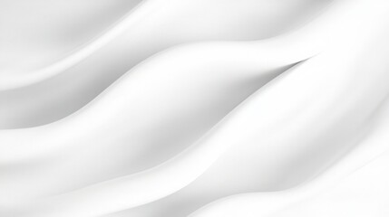 Obraz premium An elegant, smooth texture of white fabric flowing gently. The light creates soft shadows, highlighting the curves and waves in the material.