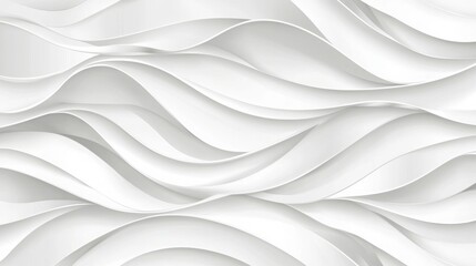 This image showcases an abstract illustration of soft white waves in a flowing pattern, creating a sleek and modern feel.