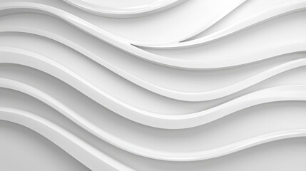 This image features a series of smooth, flowing, abstract white waves creating a modern and minimalist aesthetic. Ideal for backgrounds or design projects.