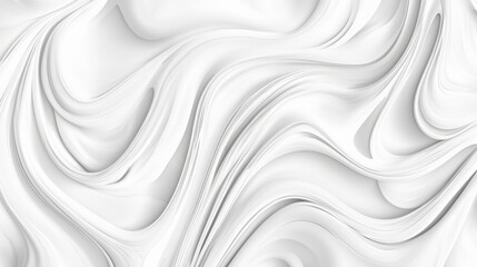 Obraz premium A smooth, flowing abstract image featuring wave-like patterns in white tones. The design is modern and minimalistic, perfect for backgrounds.