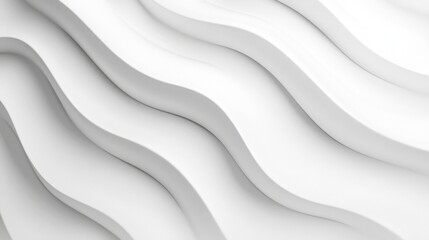 Obraz premium This image showcases a smooth, flowing white wavy pattern, creating an elegant and modern abstract design. It's visually soothing and minimalistic.