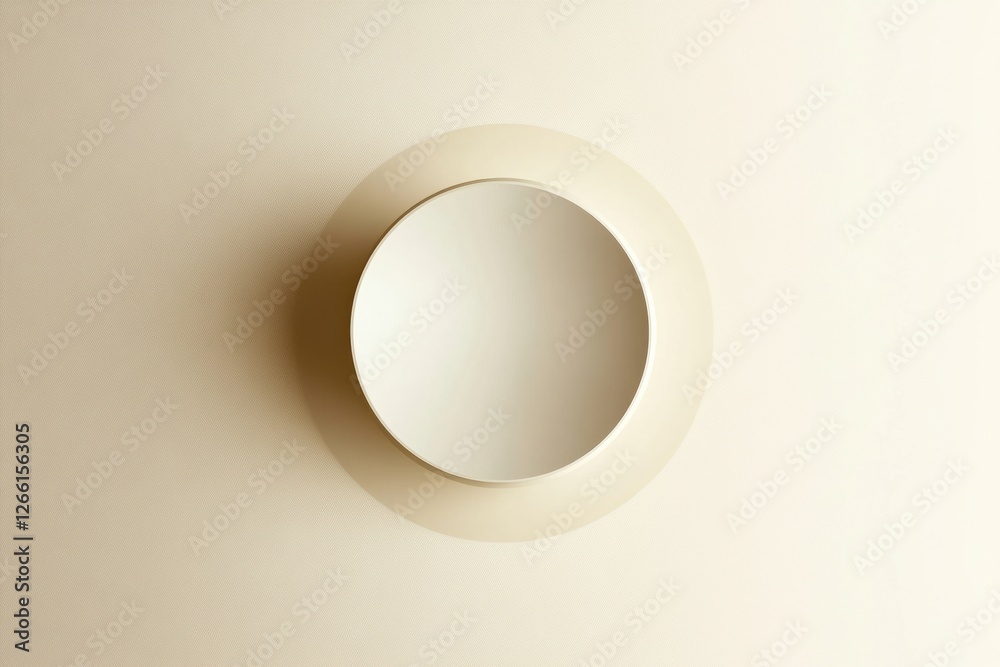 Aufkleber circular light fixture on a smooth, neutral wall creating a calming ambiance in a modern interior sp