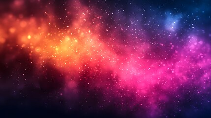 Naklejka premium Nebula's Embrace, A Cosmic Dance of Light and Colorful Dust Clouds