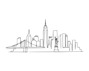 Newyork city skyline vector illustration