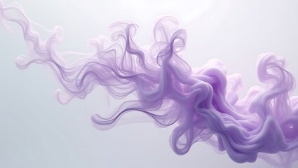 Fototapeta premium Translucent purple smoke - Serenity and peace - Digital abstract art for backgrounds.