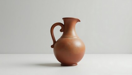 Rustic earthenware jug - simplicity and sustenance - culinary illustration,vintage design