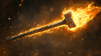 Mash line and point screwdriver and hammer on. Shadowfire Summoners. Illustration