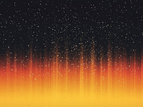Celestial cascade, A blend of cosmic glitter and warm radiance backdrop