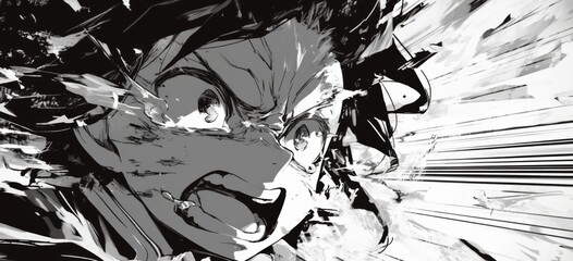 a young woman with short hair and bangs, looking angrily at the viewer 