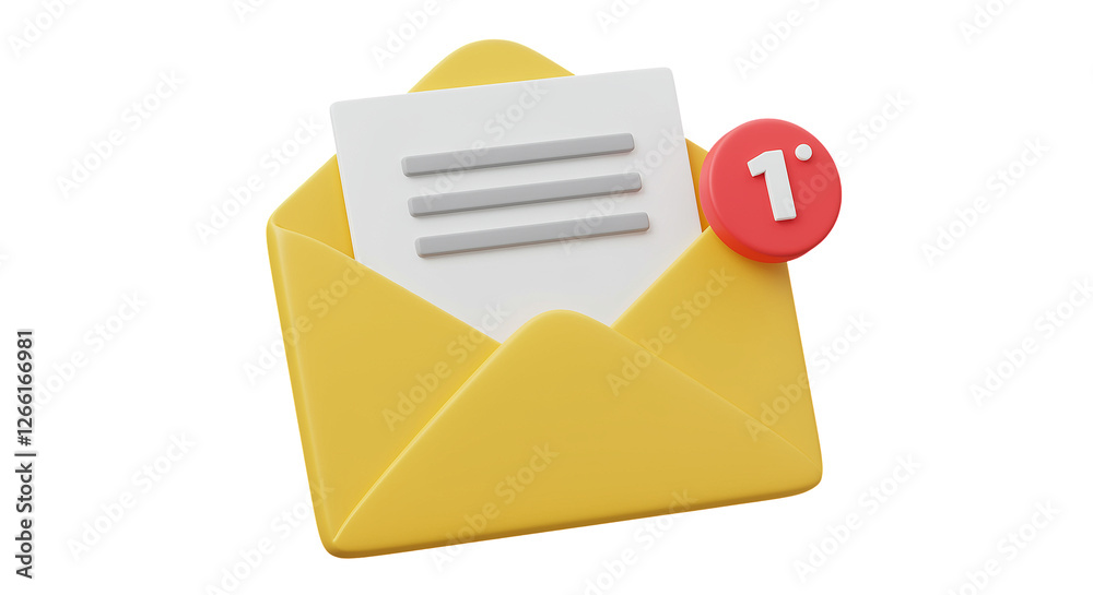 Poster email notification icon with new message. email notification with red circle. email notification ico